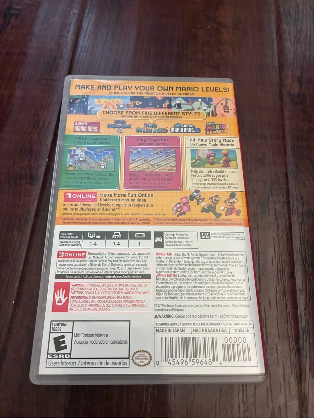 Super Mario Maker 2 Nintendo Switch Game with Original Case & Insert
